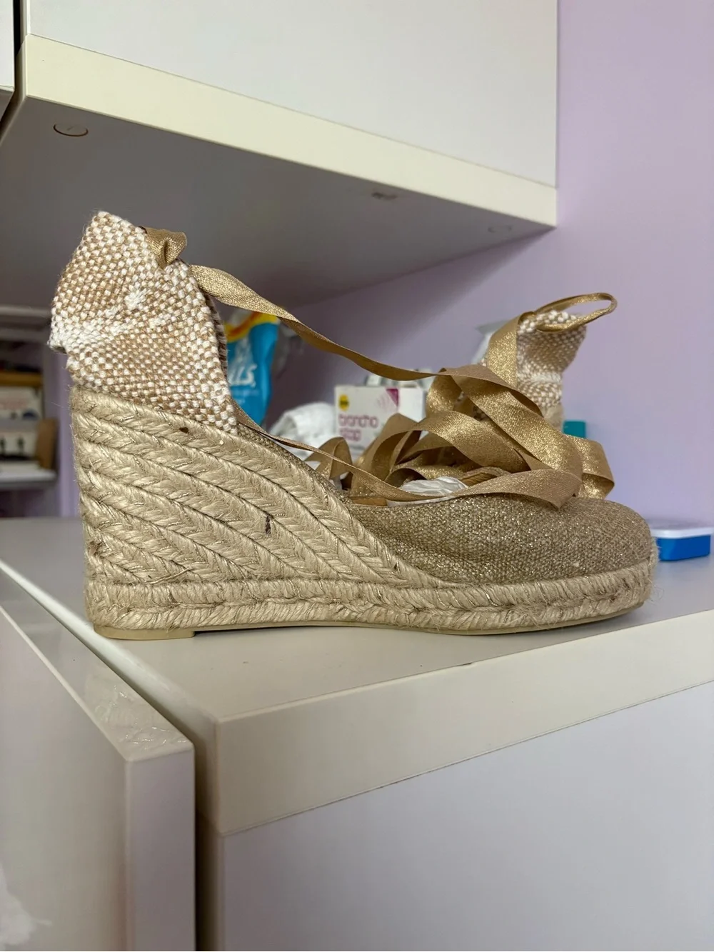 Gold Castaner Carina Espadrilles